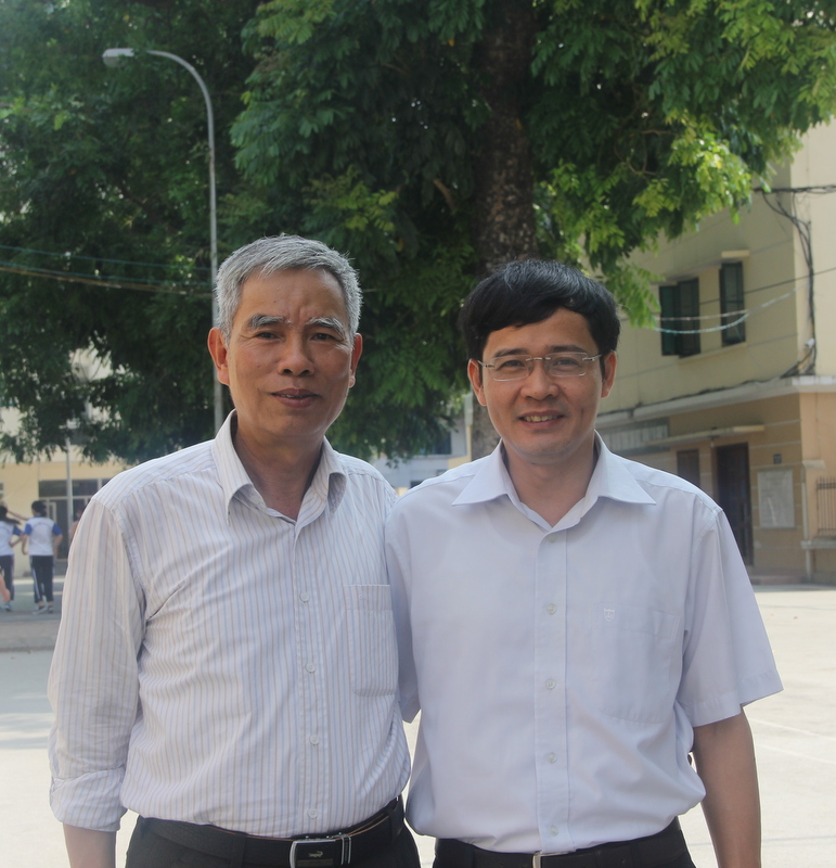 Thầy Trần Thạch Văn và thầy Đặng Đình Tới